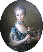 Francois-Hubert Drouais Lady Amelia Darcy, 9th Baroness Conyers oil painting artist